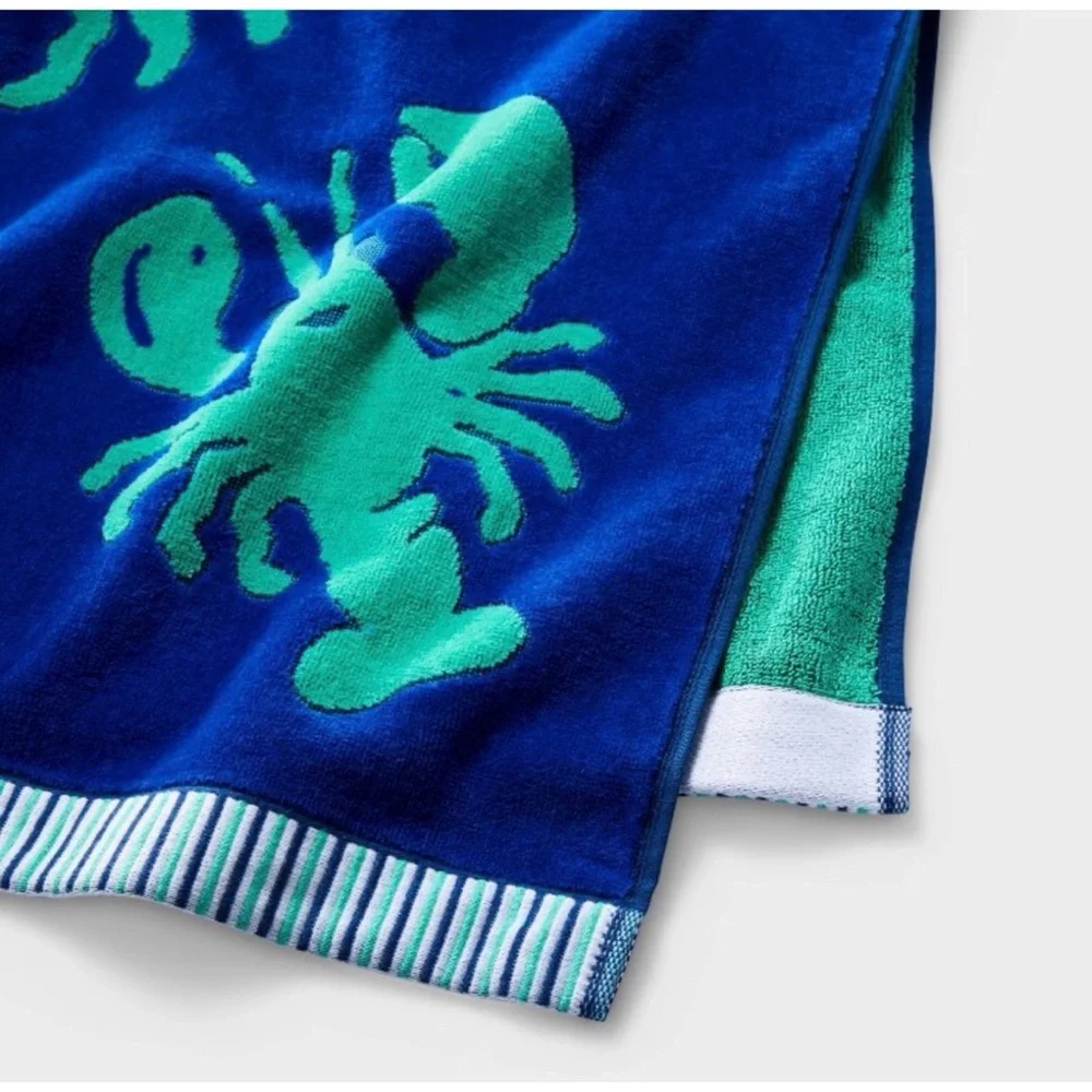 Roller‎ Rabbit x Target Lobsters Beach Towel Cobalt Blue